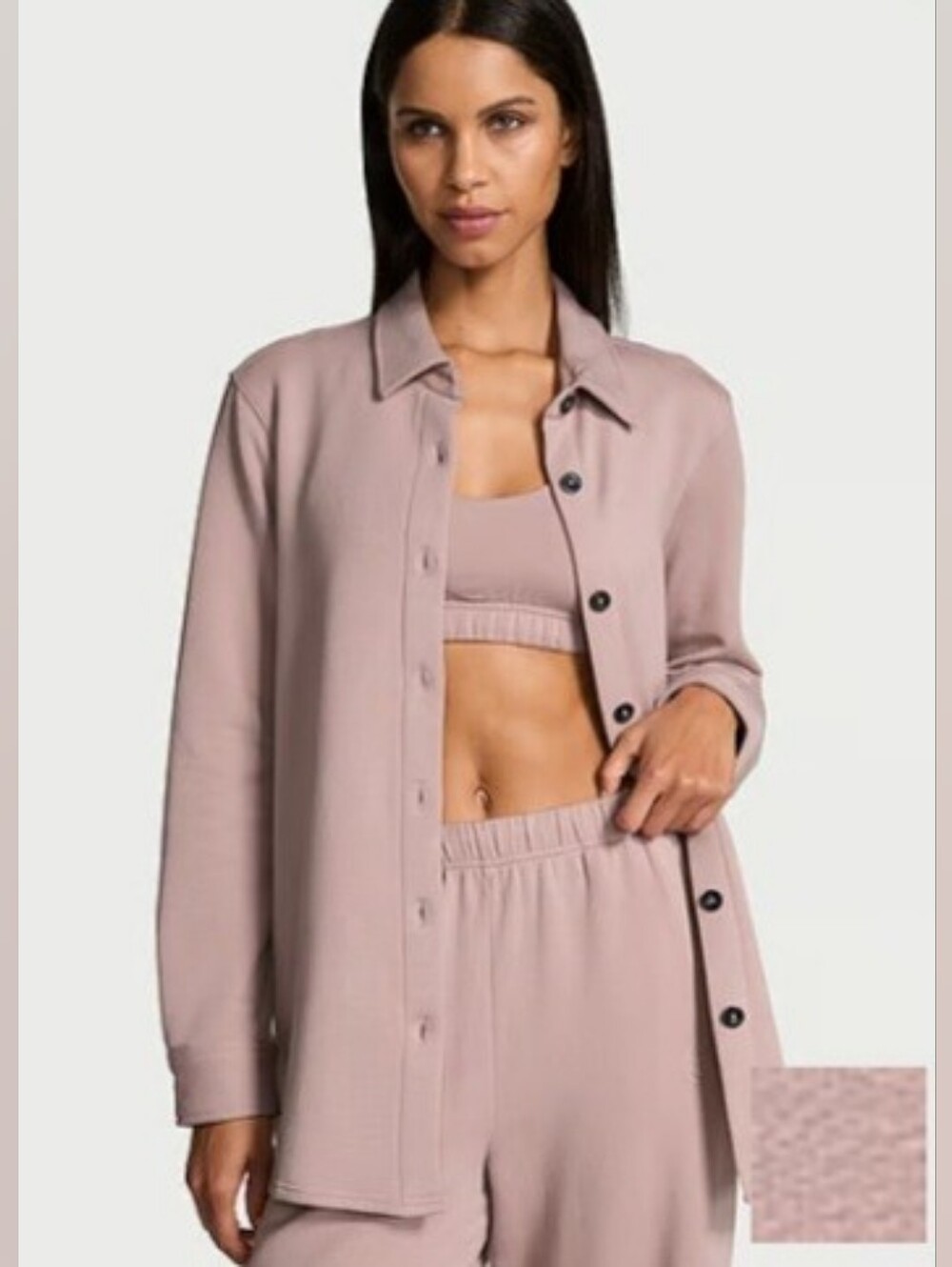 Victoria's Secret Brushed Modal Fleece Wide-leg Pants & Fleece Ovesized Set